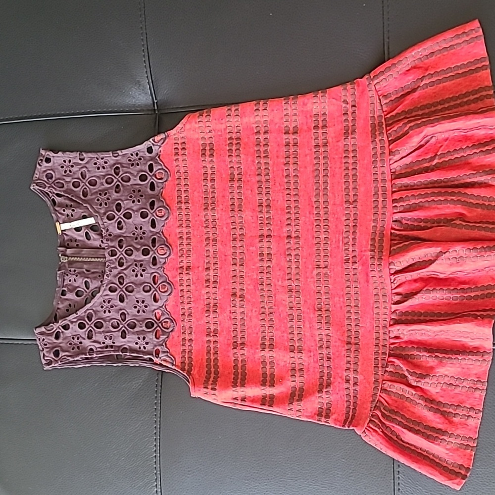 Free People cotton lace tunic top xs